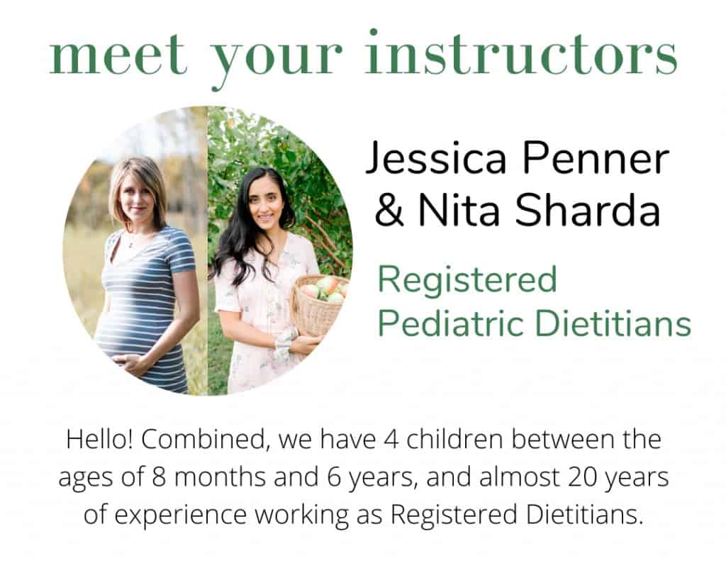 meet the start solids confidently instructors: jessica penner and nita sharda