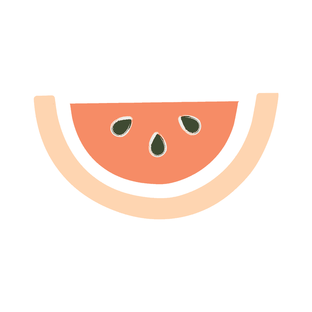 peach and pink watermelon slice icon