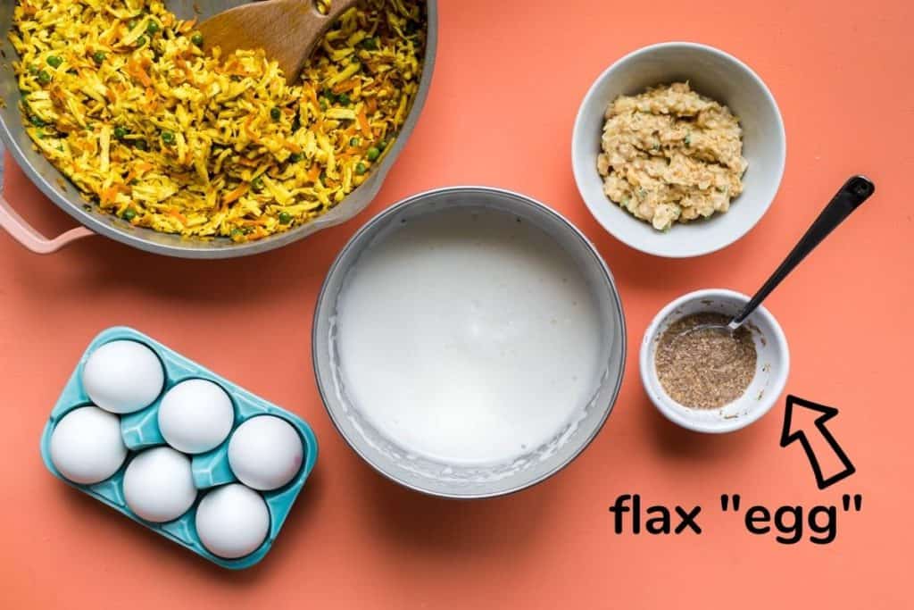 image of egg replacement ideas with a focus on the flax egg