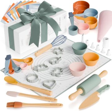 A set of baking items for young children to explore food