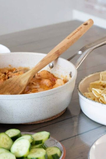 family style dinner on table