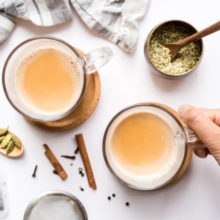 Two mugs of masala chai