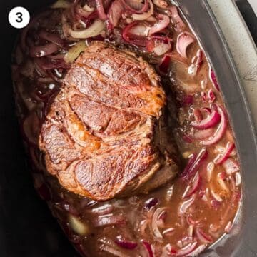 beef that is cooked inside a crockpot for sumac beef