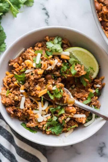 Sofrito beef beans and rice