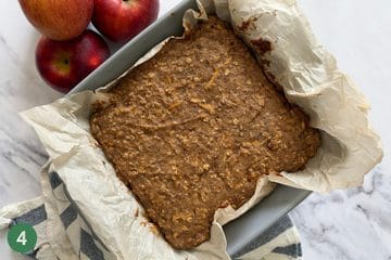 A baked healthy applesauce cake.