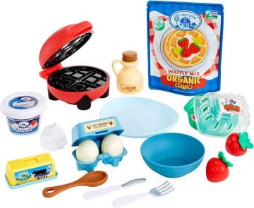 Children's pretend waffle set. 